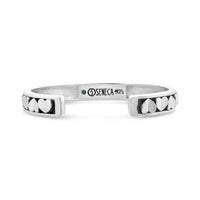 Seneca Jewelry's multi heart pattern slip on style cuff bracelet