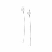 heart wire drop earrings