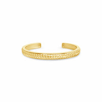 18k gold braided open back cuff bangle bracelet