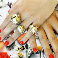 rings with diamond ladybugs