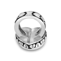 big love heart statement ring in sterling silver