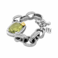silver citrine bracelet