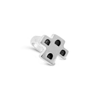 large cross ring sterling silver
