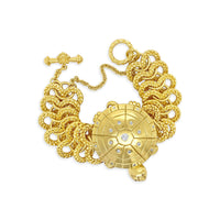 large diamond turtle bracelet gold