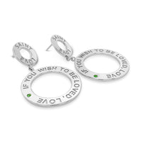 large drop hoop earrings