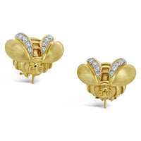 large gold bee earrings