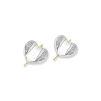 large heart drop earrings