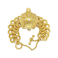 large turtle bracelet gold