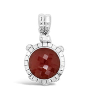 large turtle pendant carnelian