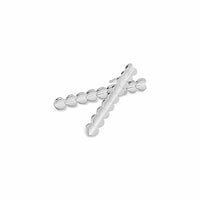 long thin pierced linear heart drop earring