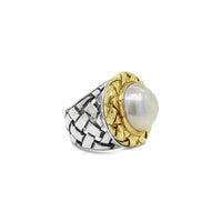 mabe pearl rings gold silver