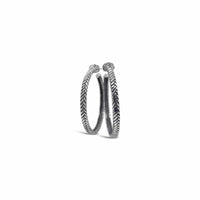 medium size silver hoop earrings