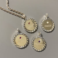 monogram birthstone charms