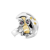 sterling silver owl ring