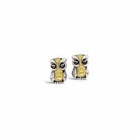 owl earrings gold silver