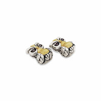 owl earrings with ruby