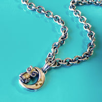 necklace with moon pendant