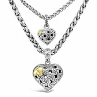 puffed heart necklaces