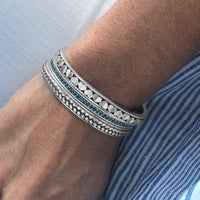 narrow heart cuff bracelet bangle in sterling silver