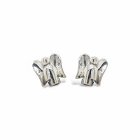 silver angel earrings