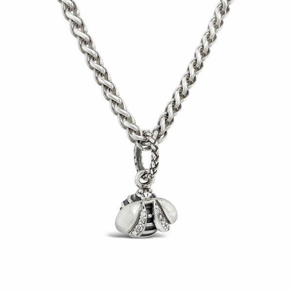 Silver Bee Pendant With Diamonds Saint By Sarah Jane