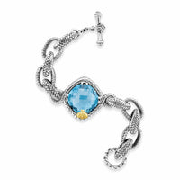 Silver Amethyst Bracelet | Trenza Argyle Bracelet Amethyst And Gold Bee