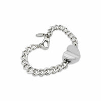 silver bracelet with heart