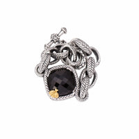 silver bracelet with onyx