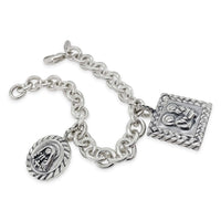 silver catholic charm bracelet