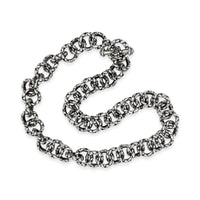 silver chain link necklace