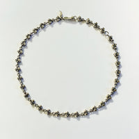 silver chain necklace with bees