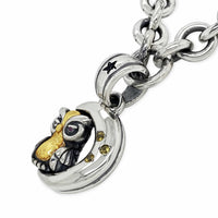 silver crescent moon necklace