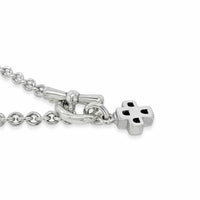 silver cross on chain