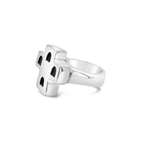 silver cross ring