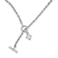 silver cross toggle necklace