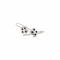 silver dangle cross earrings