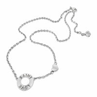 silver disc necklace