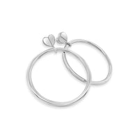 silver heart earrings