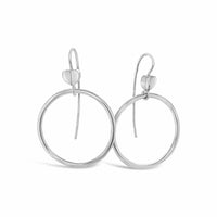 silver heart earrings