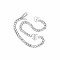 silver heart wrap bracelet