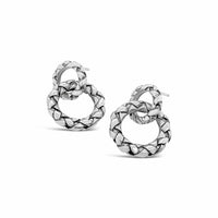 silver link earrings