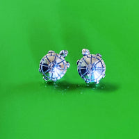 silver turtle earrings