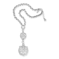 sterling silver Y necklace with turtles