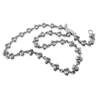 bee chain link necklace silver
