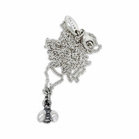 small bee necklace silver