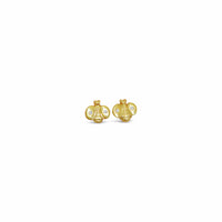 gold bee stud earrings