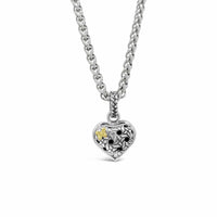 small puffed heart necklace