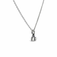 small silver bee necklace