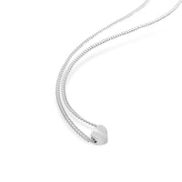 sterling silver small petite heart necklace on thin chain