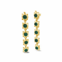 earrings with green stone